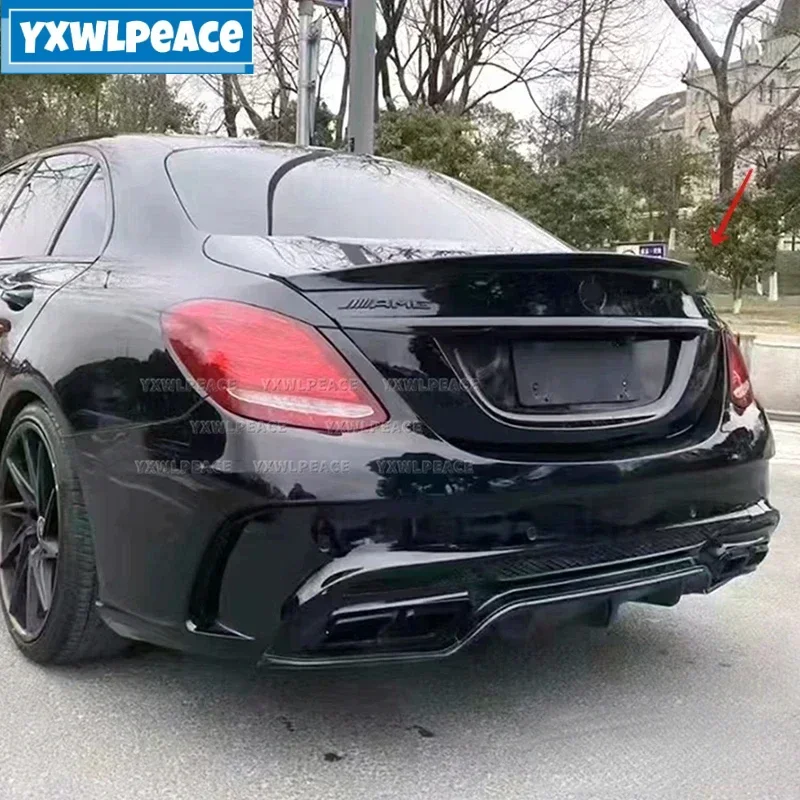 

Carlson Style ABS Rear Trunk Lip Spoiler Wing For Mercedes W205 2015-2019 C200 C250 C300 C350 C400 C450 C220 4Door