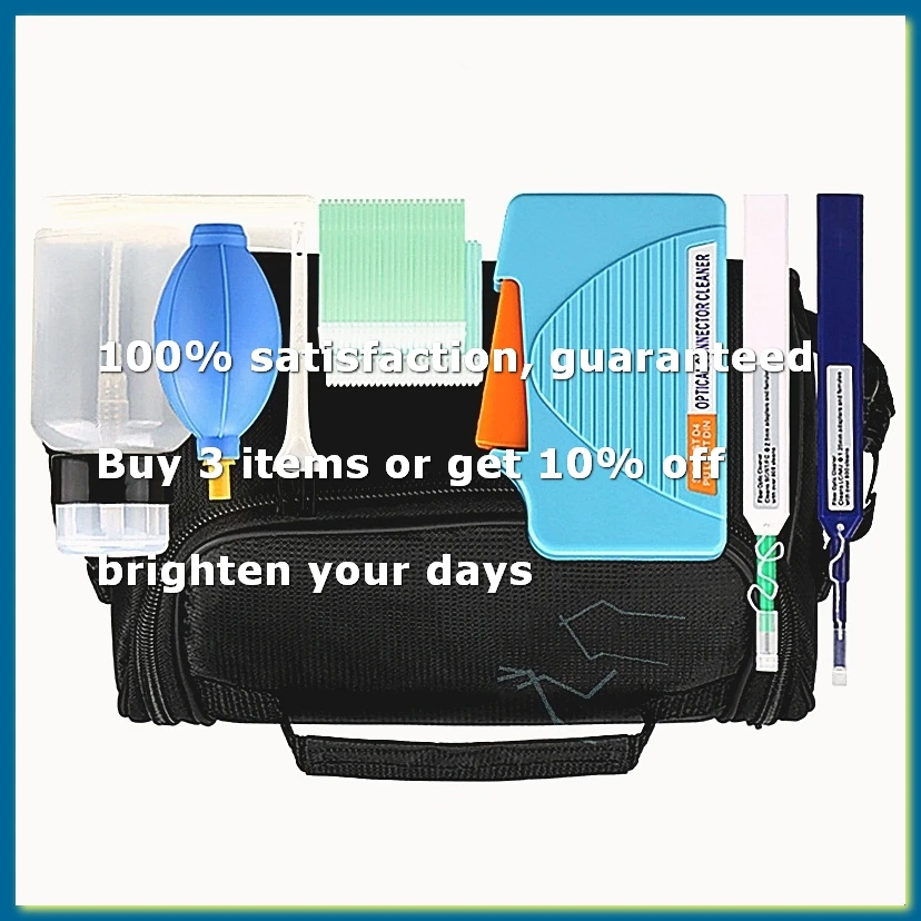 Fiber Optic Cleaning Kit Optical Fiber Cleaner Tool with Cleaning Cassette for LC Connectors 10 PCS