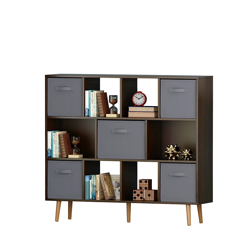 Bookshelf, Brown with elevated legs Modern and exquisite style appearance