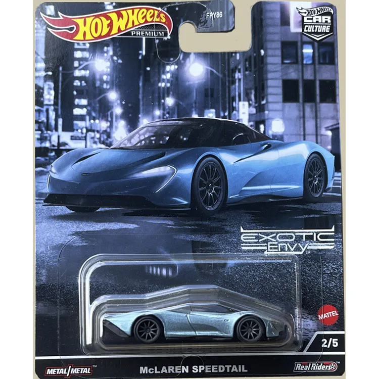 

Mattel Hot Wheels Premium Car Culture Exotic Envy Toys for Boys Diecast 1/64 McLaren Speedtail Vehicles Models Birthday Gift