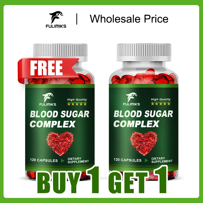 

Buy 1 Get 1 Free! Blood Sugar Complex Supplement, Balanced Diet, Supports Immune, Heart Health, Help Stay Healthy and Energized