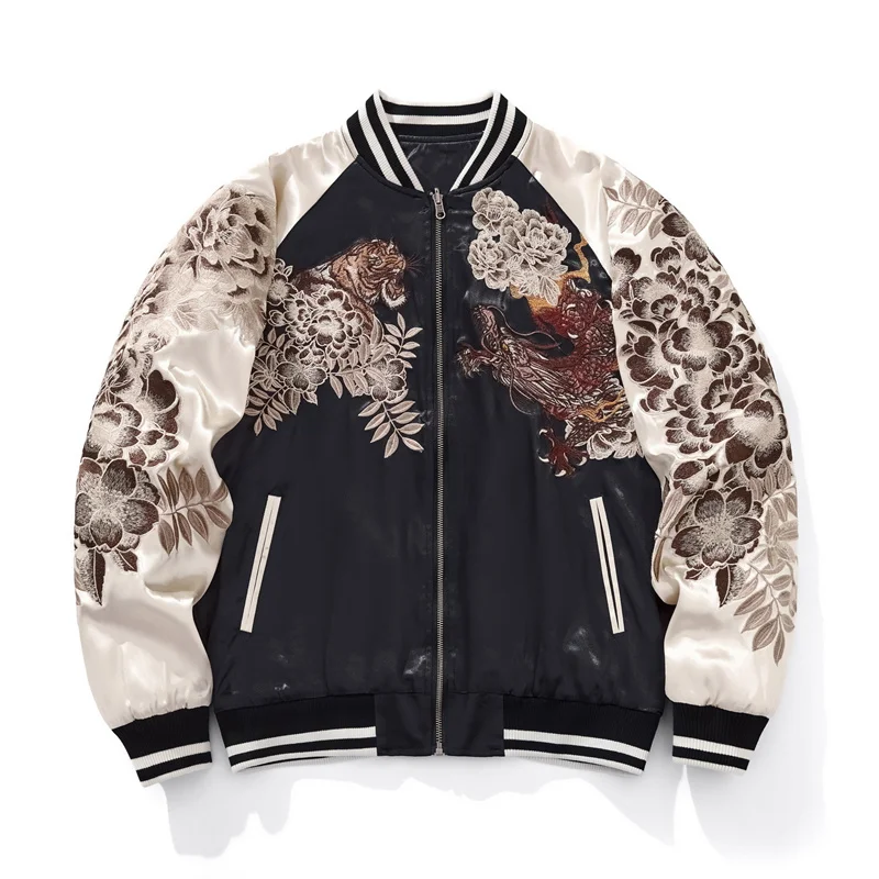 Exquisite Harajuku Baseball Jackets For Man Heavy Embroidery Stand Collar Quality Comfortable Fit Designer Chamarras Para Hombre