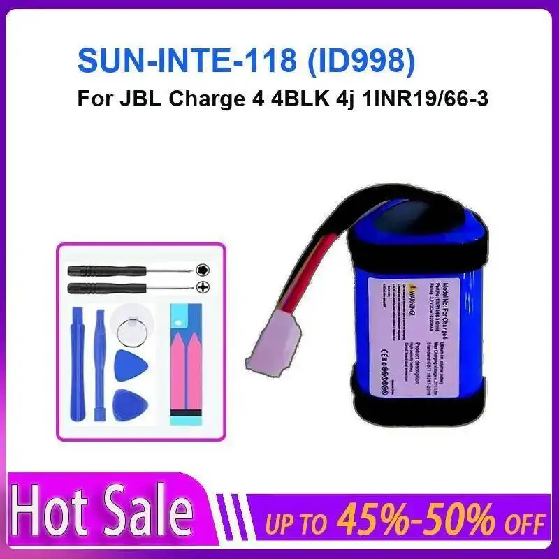 Battery For Charge 4 4BLK 4J 1INR19 66-3 High-Performance Sun-Inte-118 ID998 10200Mah Bluetooth 