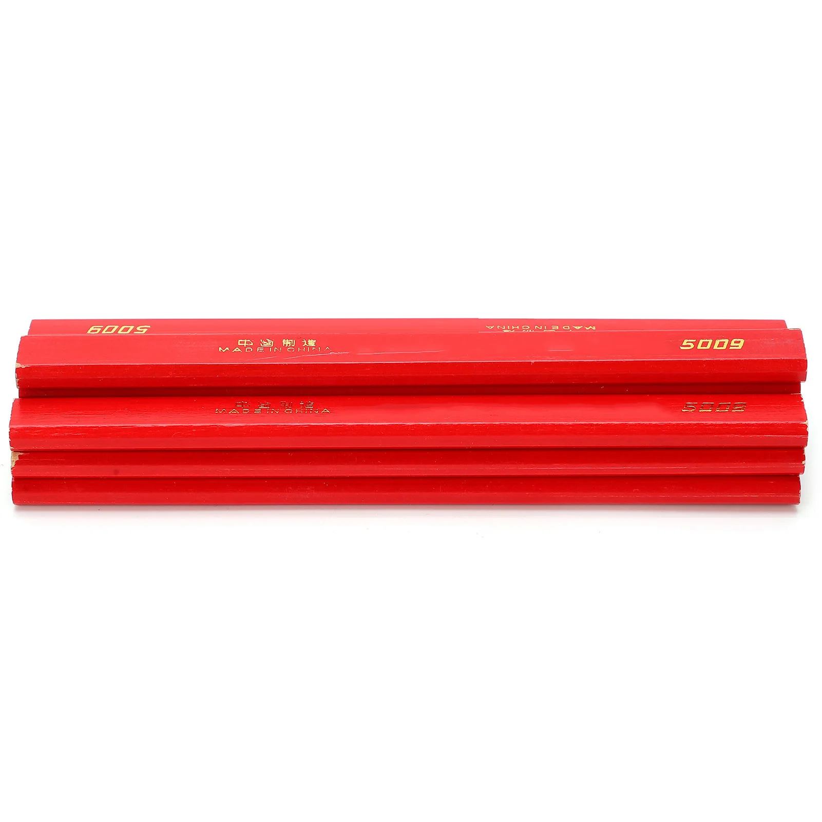 10Pcs 170mm Carpenter Pencils Pine Wood Material Octagonal Shape Woodworking Pencils Double Head Design Red Core