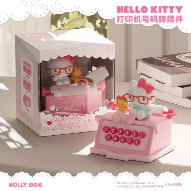 Nova série de impressora hello kitty carro aromaterapia número placa bonito kawaii menina modelo ornamento presente para pessoas