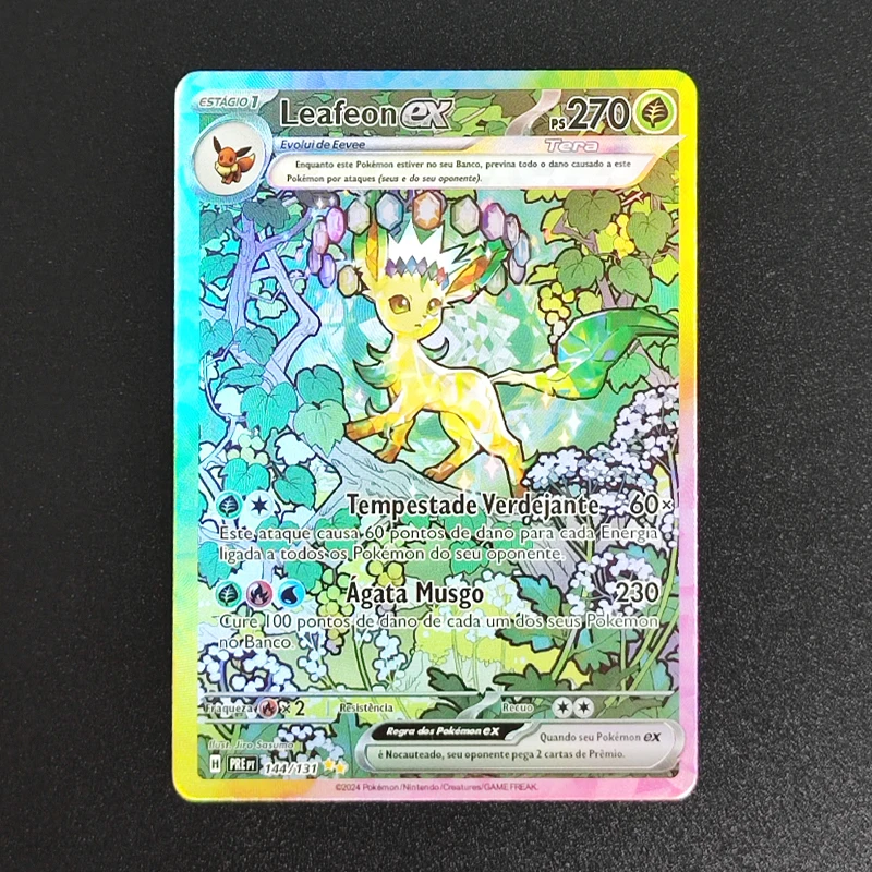 PTCG Brasile Portoghese Scarlet & Violet Evoluzioni Prismatiche Umbreon Sylveon Leafeon EEVEE EX Gioco Collezione di Carte Proxy Toy