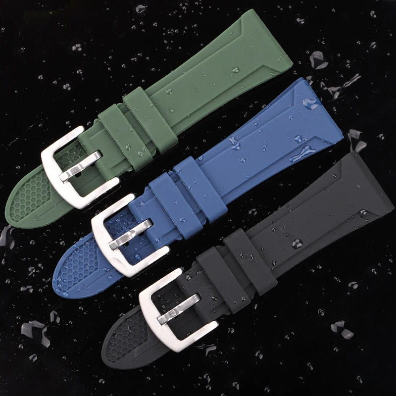 Silikonowa bransoleta Watchband dla Galaxy Watch 4 pasek 22mm 24mm 26mm kobiety mężczyźni miękka guma inteligentny zegarek akcesoria zespołu