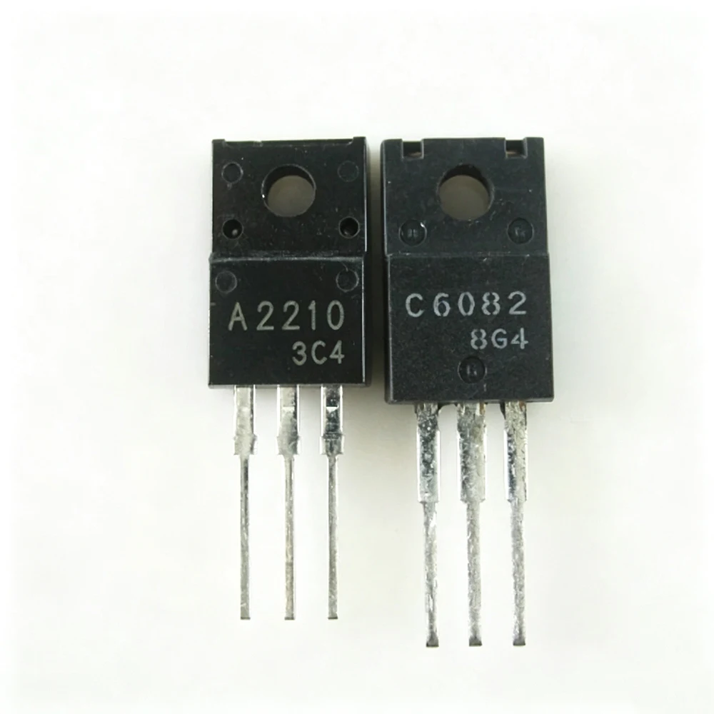 2pcs=1pair A2210 C6082 2SA2210 2SC6082 TO-220F In Stock Original disassembly