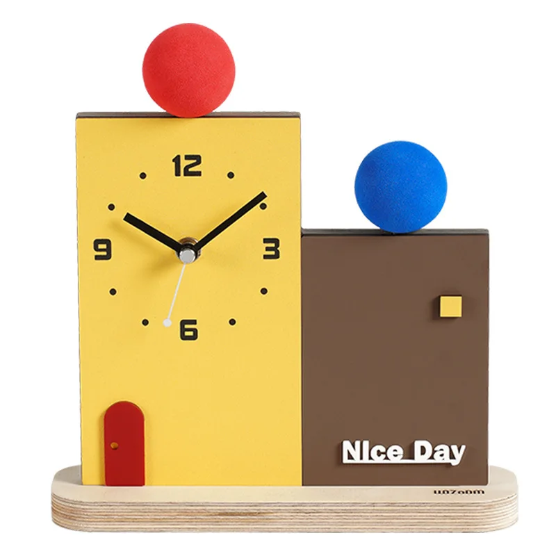 

Modern creative office desktop clock ornament bedroom room home living room clock gift