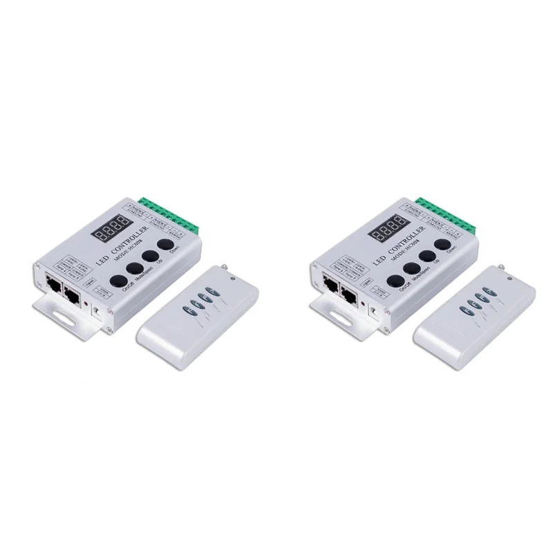 Controlador LED programable FORW-2X HC008, modo de efecto 133, Control RF, 2048 píxeles LED para tira de luz LED RGB WS2811 WS2812