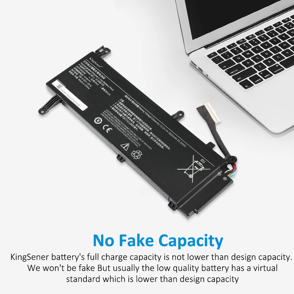 KingSener G15B01W Laptop Battery For Xiaomi Gaming15.6'' i5 7300HQ GTX1050 GTX1060 1050Ti 171502-A1 171502-AM 15.2V 55.02WH