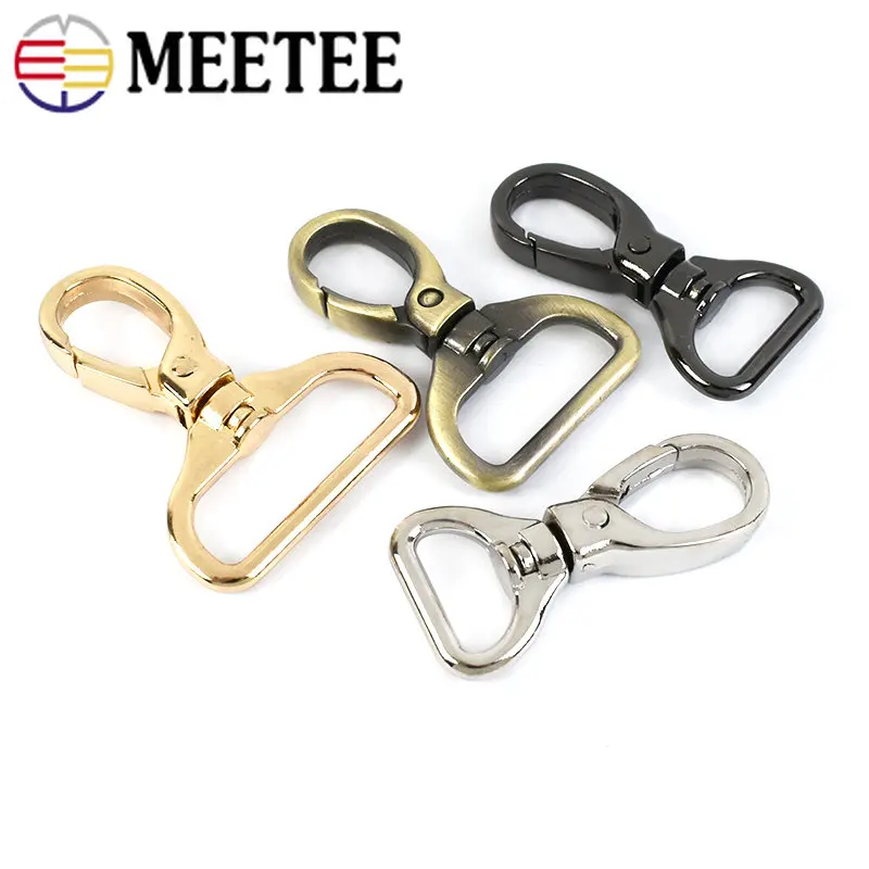 10/20Pcs Metal Lobster Clasps Trigger Swivel Hook 16-32mm Carabiner Webbing Leather Belt Dog Collar Handbag Hardware Accessories