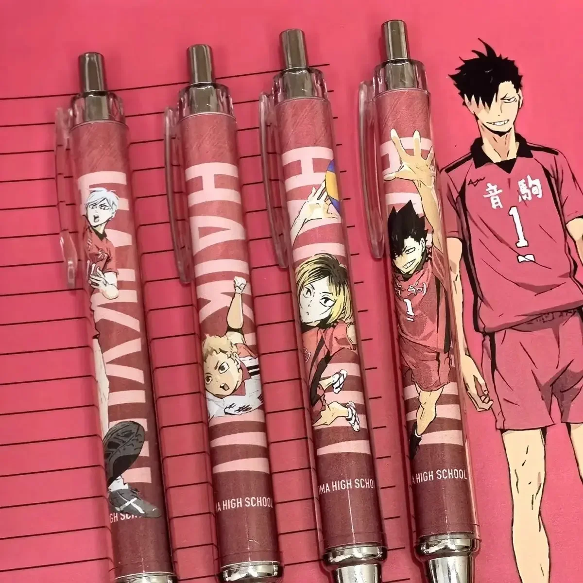 

Anime Haikyuu!! Kozume Kenma Tetsurou Kuroo Yaku Morisuke Lev Haiba Cosplay 0.5mm Quick Dry Press Gel Pen Cartridge Xmas Gift