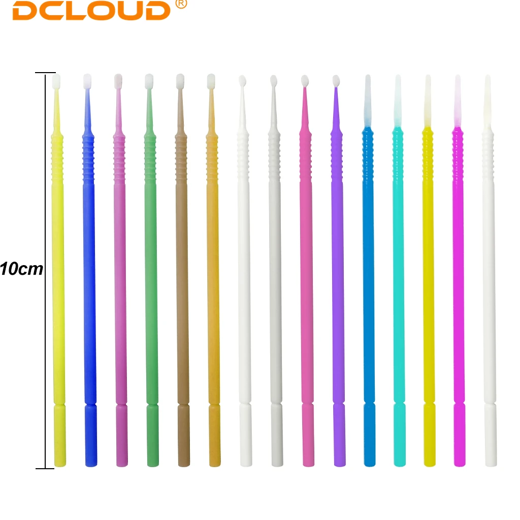 100Pcs/Bottle Dental Micro Brushes Disposable Applicators Micro Brush Teeth Oral Dentist Materials Odontologia Extension Tools