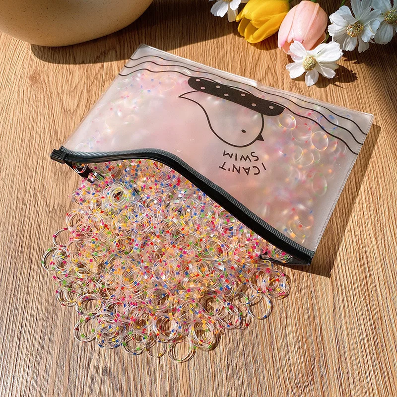 800 Piezas de Bandas Elásticas Desechables para Niñas, No Dañan el Cabello, Pequeñas Bandas para el Cabello de Niños, Lazos para la Cabeza, Lindas Diademas de Colores para Bebés