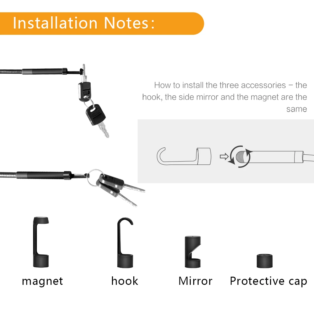 4.3 Inch 2MP 1080P AV Handheld Endoscope Inspection CMOS Borescope Water-proof Digital Microscope Camera