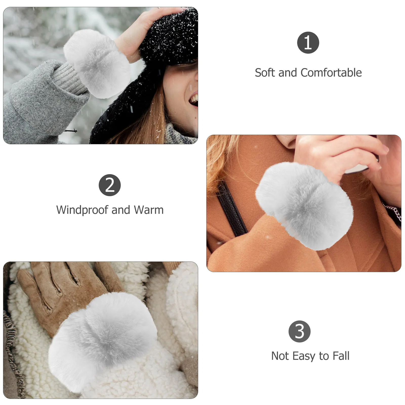 أصفاد معصم نسائية شتوية دافئة ومريحة ومرنة وصناعة جيدة وتصميم بسيط ومناسبات مختلفة وأصفاد معصم #1