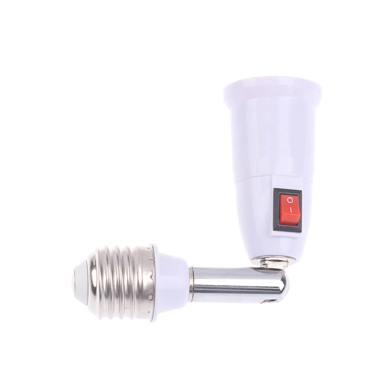 Adjustable Gooseneck E27‑E27 Bulb Extension Base with On‑Off Switch LED Lamp Socket Adapter for wall‑mount use