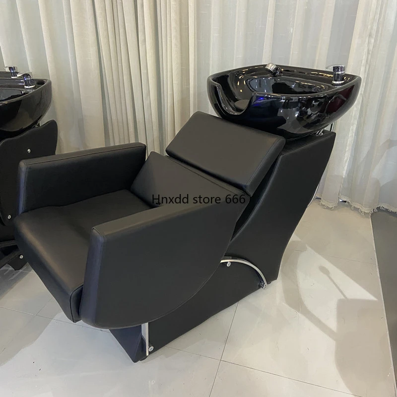 Flushing Bed Cosmetology Shop Sitting Hair Salon Half Lying Shampoo Chair