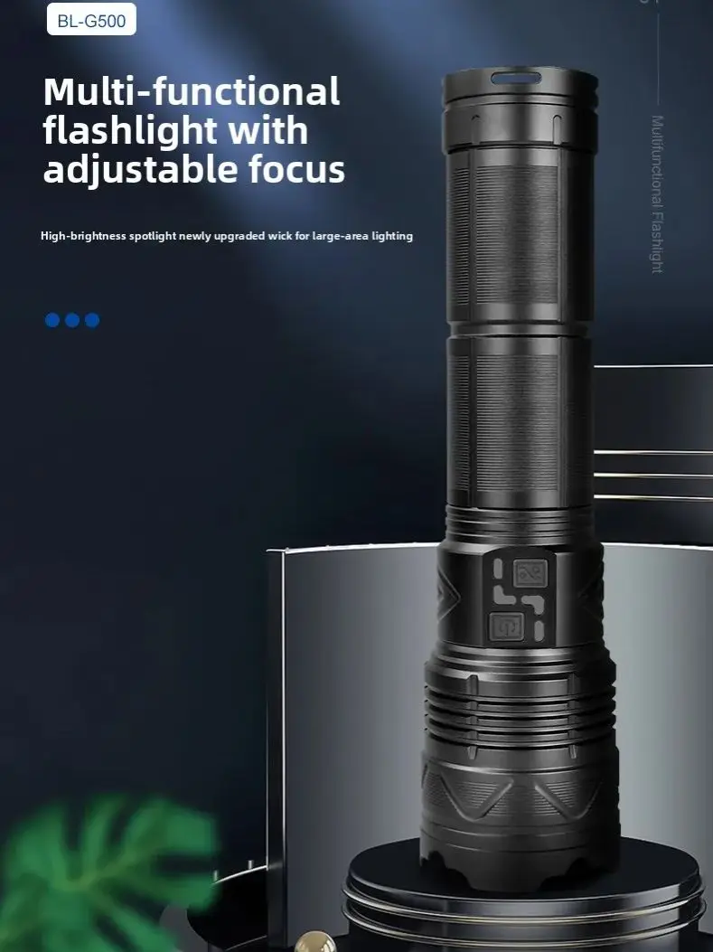 

Самый мощный светодиодный фонарь GT60: дальнобойное освещение, длительное время работы, мощный свет, зарядка Type-C, тактический фонарь для кемпинга.