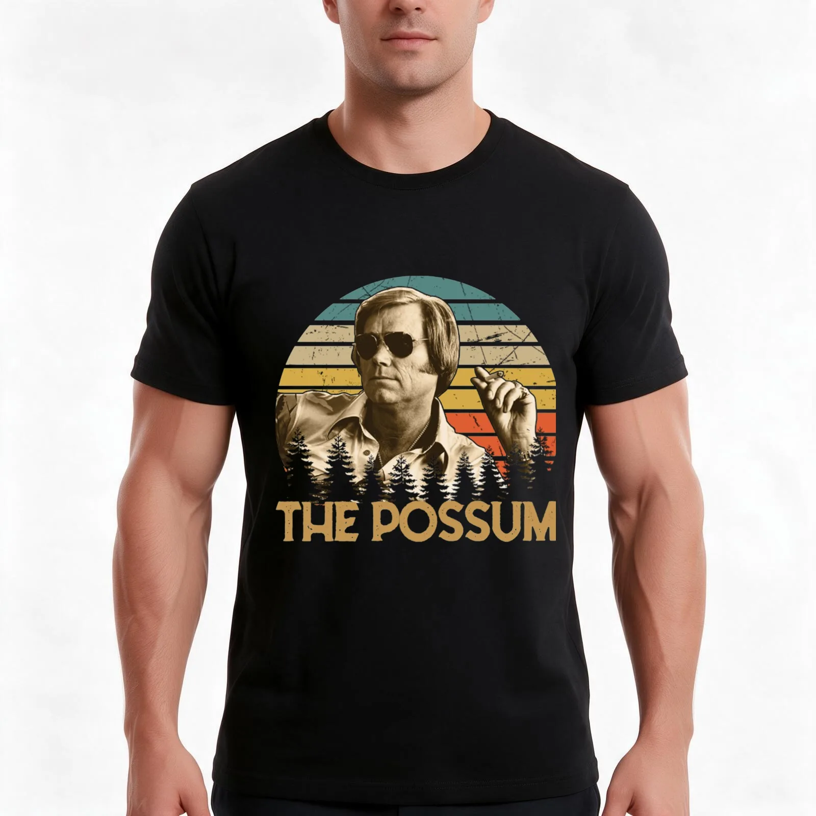 Retro George Tees Jones Country Music - The Possum Love Gift T-Shirt, Summer Casual Cotton Tee, Oversized Streetwear Tops