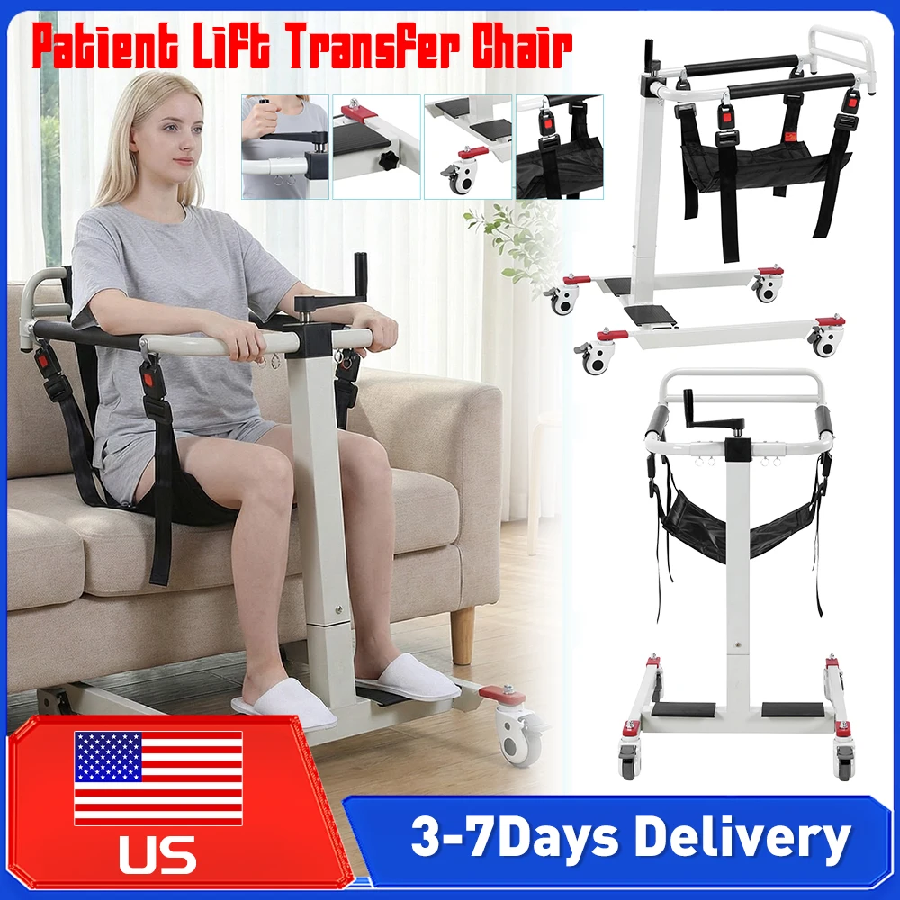 

Новый ручной подъемник для перемещения пациентов: инвалидная коляска-каталка для прикроватного использования и ванной комнаты, с регулировкой высоты и ширины, для пожилых и людей с ограниченными возможностями ﻿