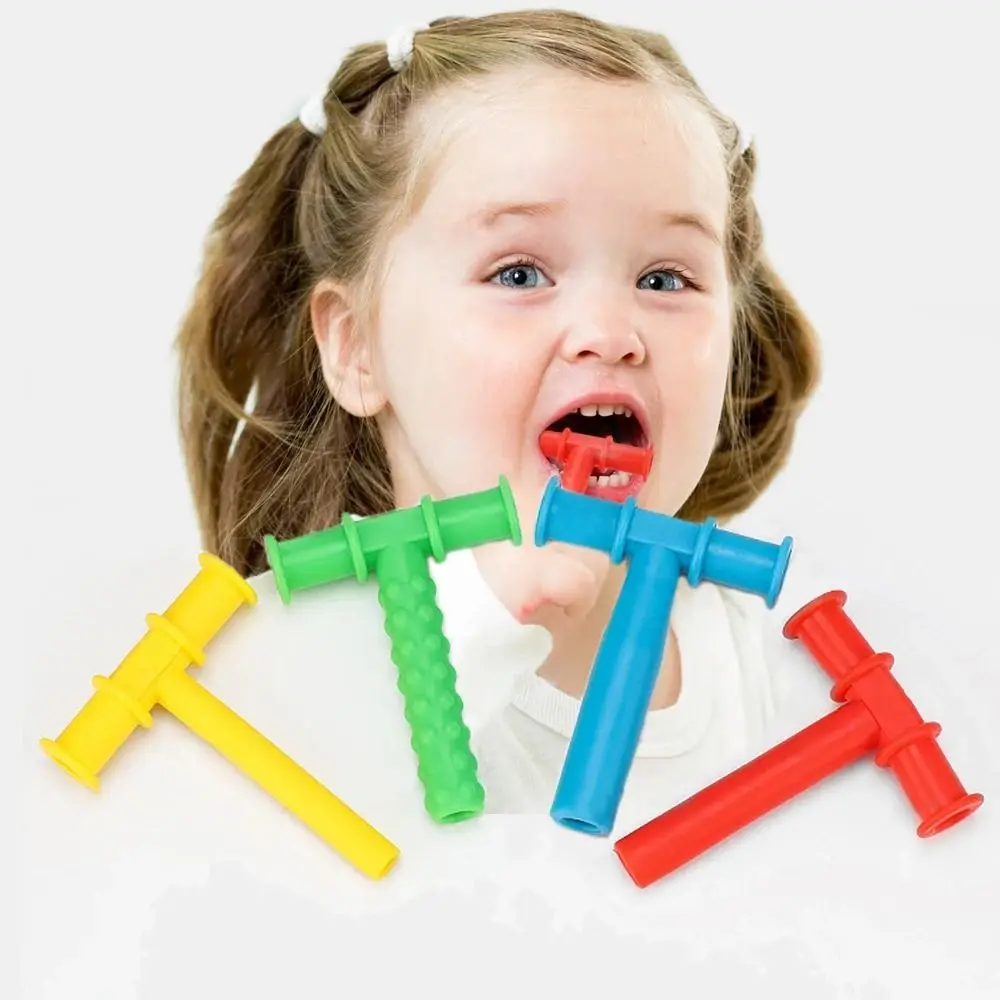 T Shape Oral Muscle Training Tool Silicone Sensory Therapy Tool Baby Silicone Teether Rodent Gum Kids Sensory Educational