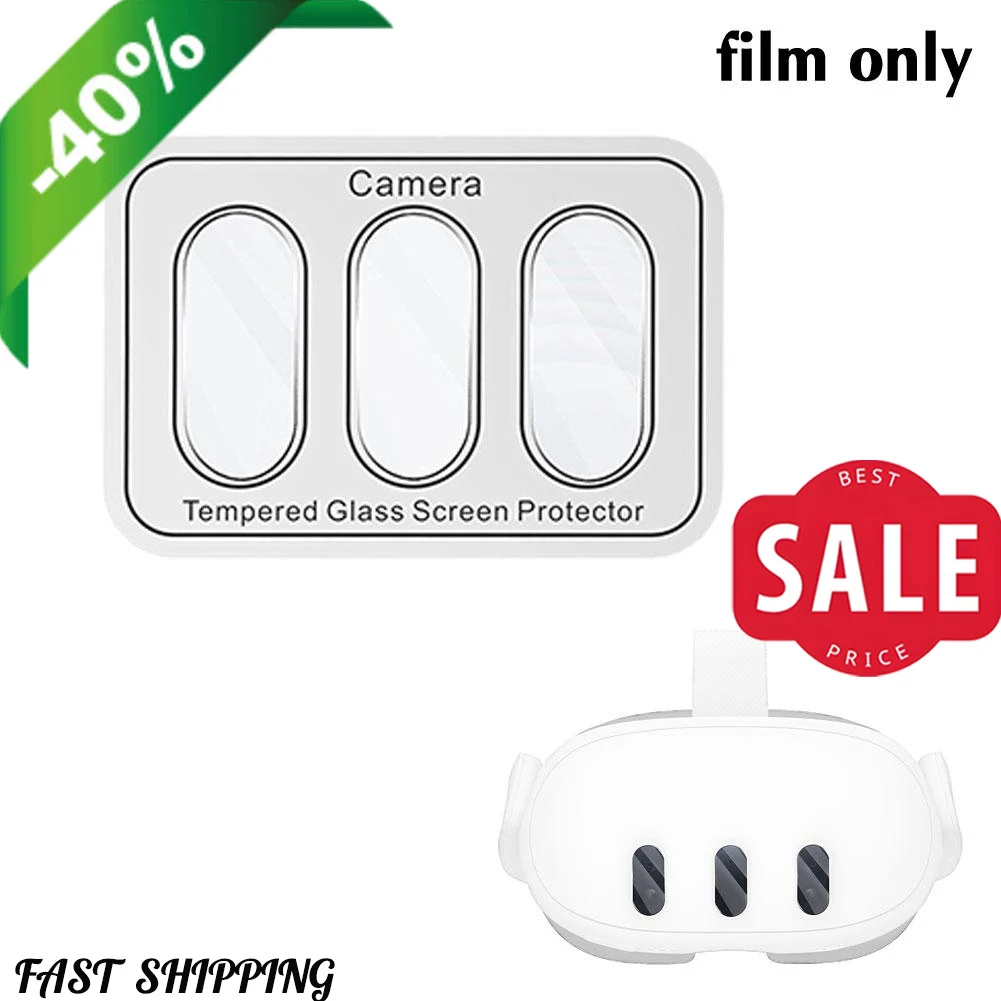For Meta Quest 3 Tempered Glass Lens Screen Protector Film VR Headsets Accessories Dust Proof Lens Cover for Oculus Quest 3