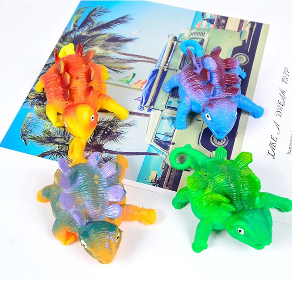 TPR Blow Off Sollievo dallo stress Divertente bambino Ansia Palloncino Giocattolo animale Spremere Palla che soffia dinosauro