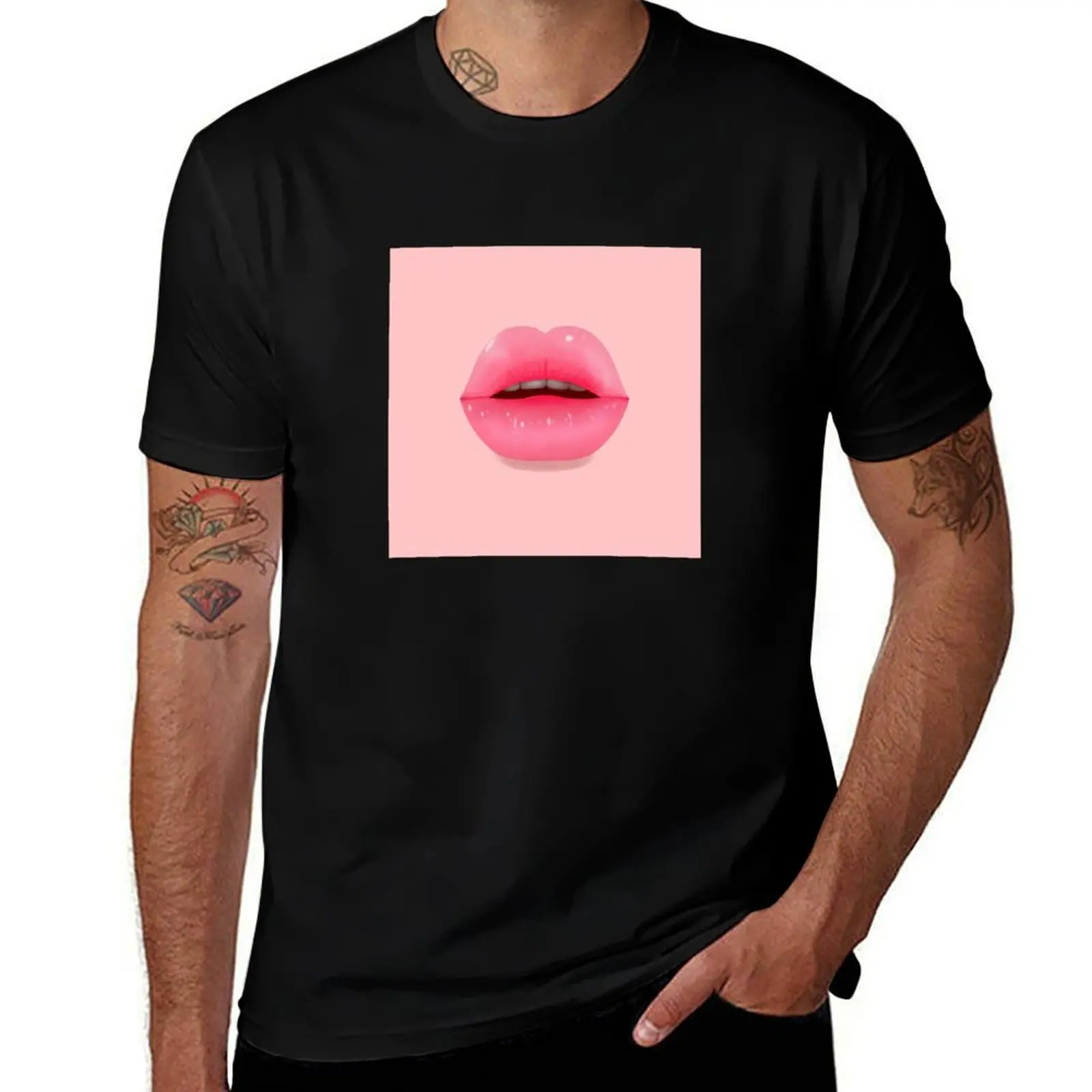 

Plump Lips T-Shirt Luxury man tops plus sizes mens white t shirts