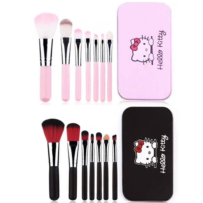 Sanrio Hello Kitty Makeup Brushes Set Cute Fashion Blush Eyebrow Lip Eye Shadow Brush Beauty Tool Women Girls Face Makeup Gift