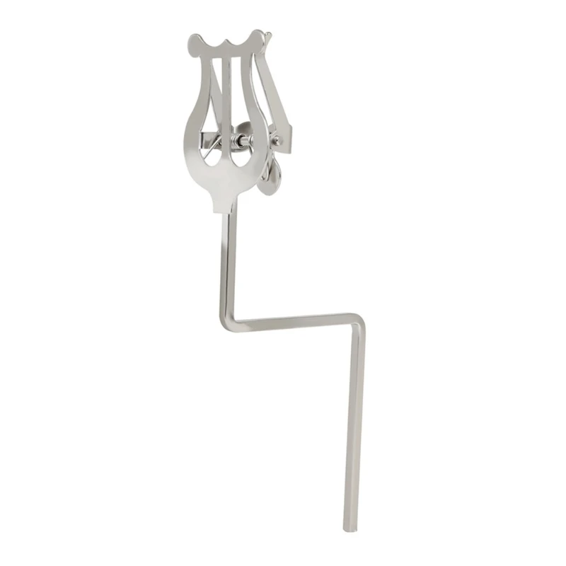 Y1UB Portable Metal Sax Lyre Sheet Music Clip Saxophone Marchings Clamp-On Stand Holder Musical Instrument Accessories