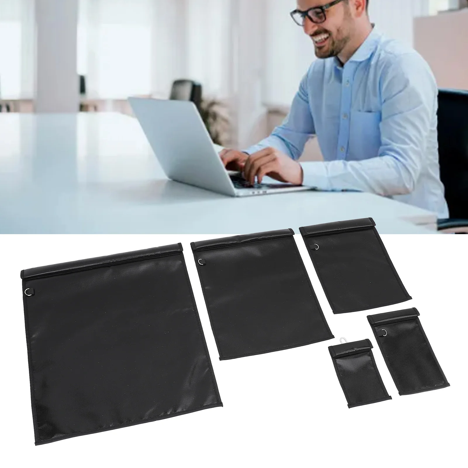 Faraday Bags Fireproof Waterproof  Blocking Large Prevent Tracking Bag for Laptop Tablet Phone Car Key Faraday Bags