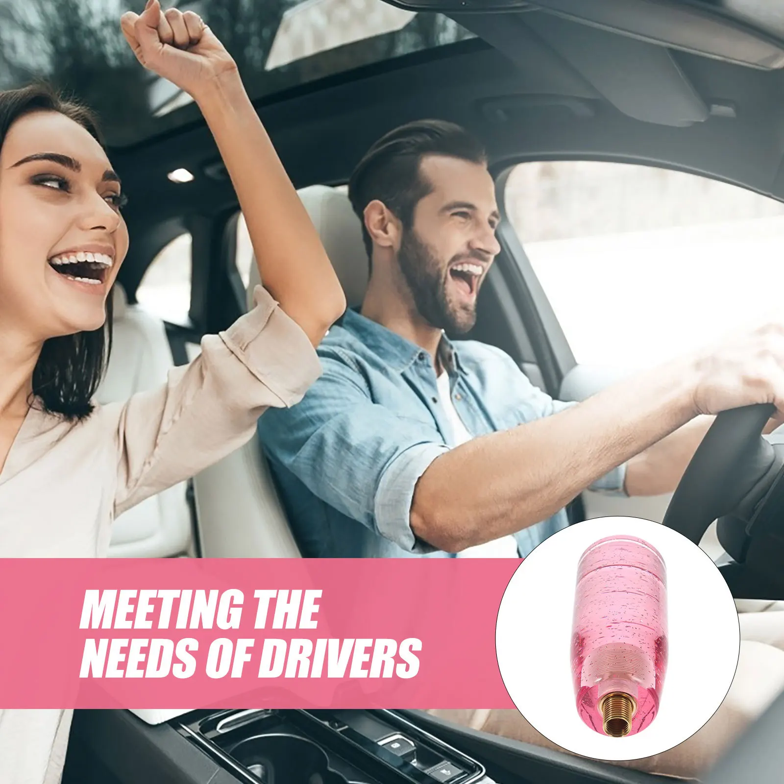 

Acrylic Gear Shift Knob 10cm Stylish Sparkling Exterior Comfortable Smooth Shifting Universal Compatibility Manual Car
