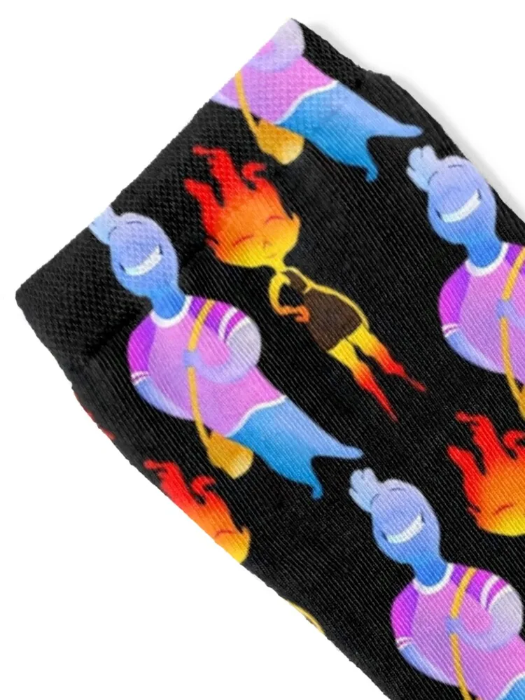 Elemental Movie Wade & Ember Socks sports and leisure colored christmass gift funny gifts Socks Woman Men's