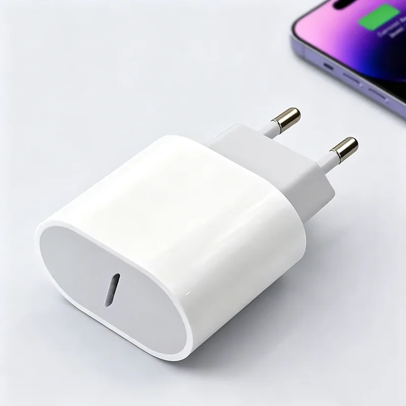 20W USB-C Charger PD 3.0 White Charger For IPhone 15/16/17 Samsung Galaxy Google Pixel EU Plug With QC 3.0 Protection Functions
