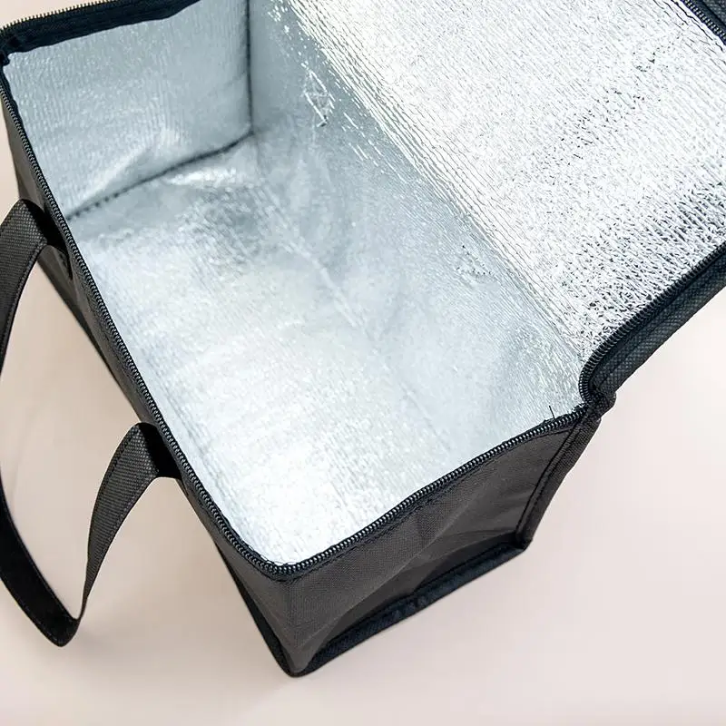 Große Isolierte Liefertasche, Lebensmittel-Kühltasche aus Aluminiumfolie, Faltbare Tragbare Catering-Einkaufstasche, Tragbare Camping-Lebensmitteltasche – Detail 11