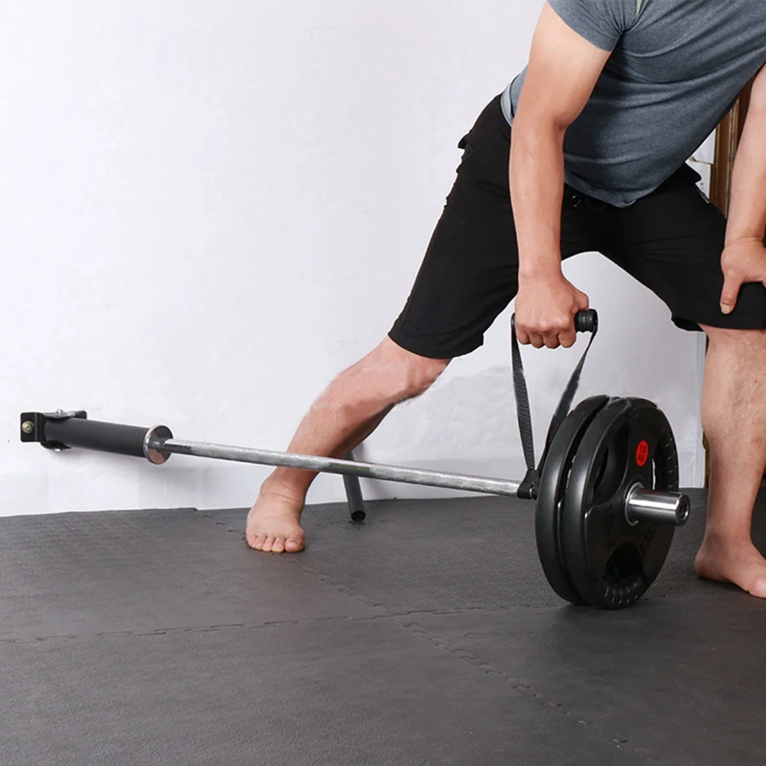 Accesorio de plataforma de fila de barra en T, instalación en el suelo o pared, soporte para barras de pesas, ejercicios, equipo de gimnasio, 25mm