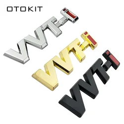 Vvtiロゴ付きメタリックアロイステッカー,カーフェンダー用クロームシルバーストリップ,トヨタカムリカローラヤリスralinkreizクラウン用サイドエンブレムバッジ