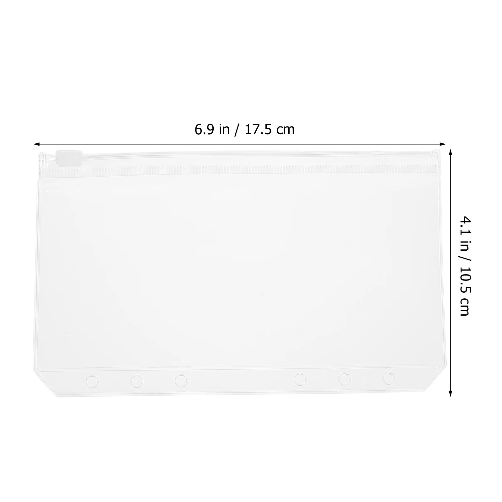 

12Pcs Zipper Binder Pockets 6 Holes A6 PVC Pouch Document Filing Bags for Refillable Notebooks Zipper Binder Pockets