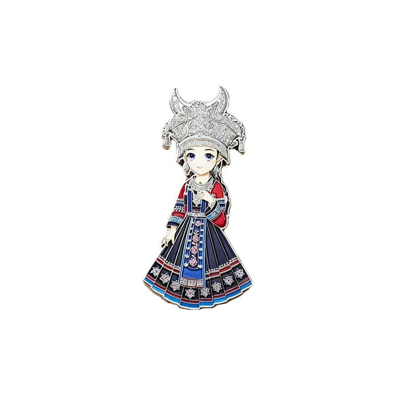 Guizhou Refrigerator Magnet Huangshu Forest Thousand-House Miao Village Guiyang 2026 Cultural Tourism Metal Magnetic Souvenir