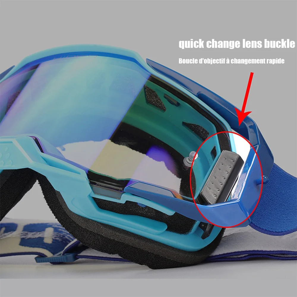 Motorradbrille für Herren, Dirt-Bike-Fahrbrille, UV400-Schutzbrille, Motocross MX ATV Mountainbike-Radbrille – Detail 2