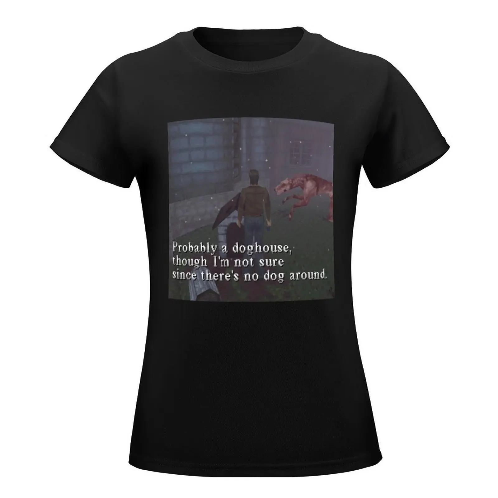 Silent Hill 1 Harry Mason Probably A Doghouse Meme T-Shirt anime vintage tops Women