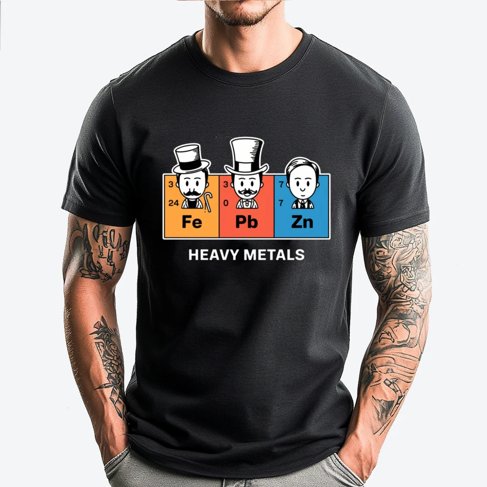 

Funny Chemistry Heavy Metals Camisas Basicas Hombre New Shirts And T-Shirts New Hip Hop Music T-Shirt