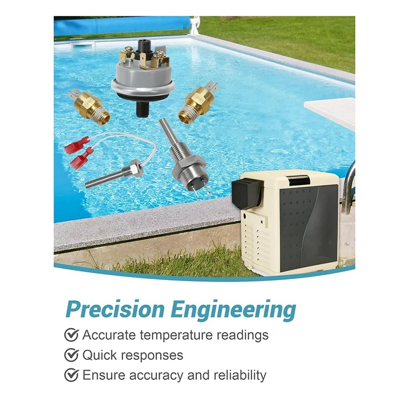 Kit reparasi pemanas kolam babi pengganti untuk Pentair Max E Therm & Master Temp termasuk 42002-0024S Sensor buang tumpukan