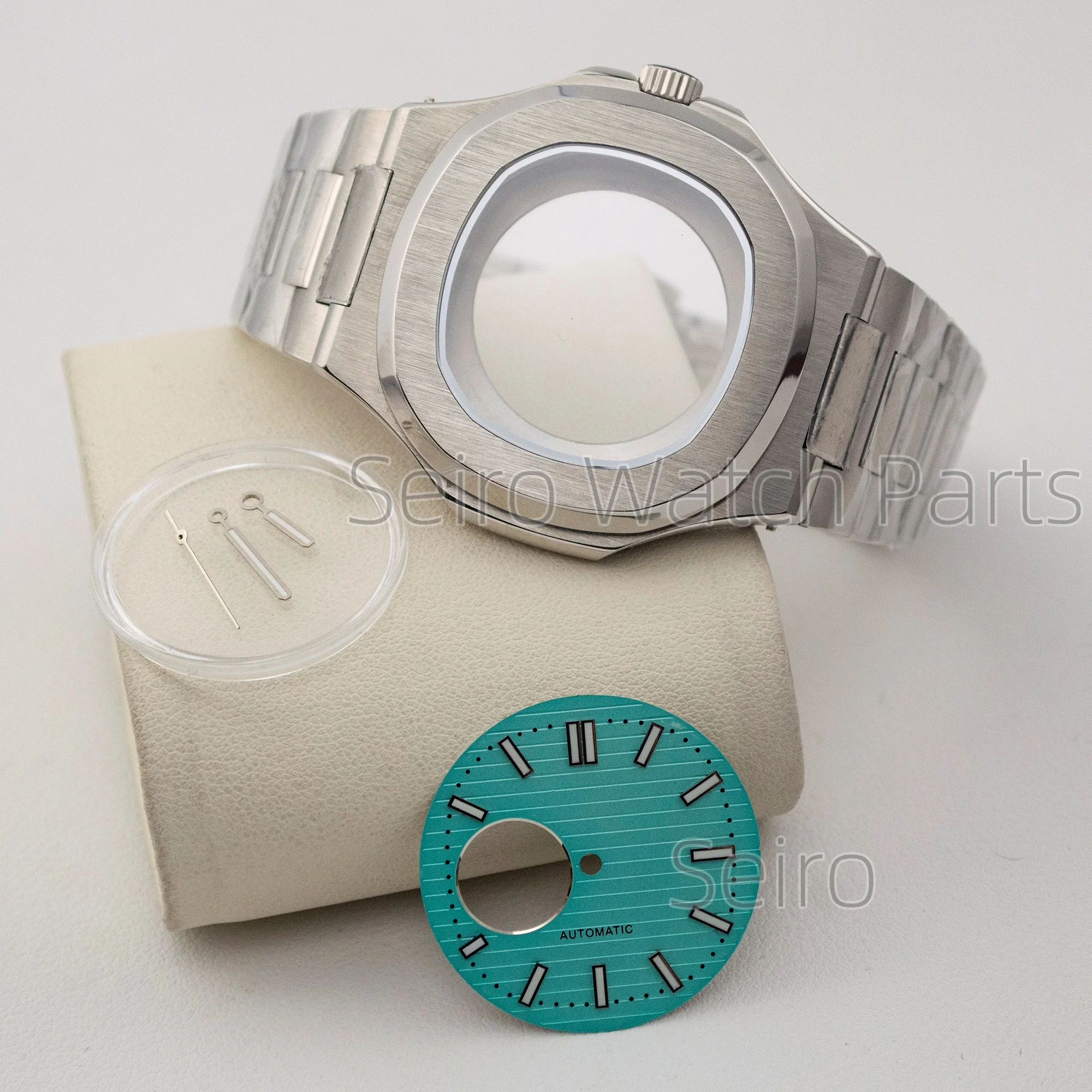 

41mm NH35 Case Stainless Steel Butterfly Clasp for Nautilus Case Strap NH36 NH38 Movement 30.5mm Dial Men Watch Parts Replace