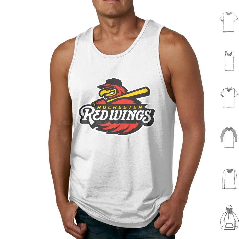 Rochester Of Logo Tank Tops Vest Sleeveless Rochester Of Logo Rochester Baseball Sport Logo Seal Arm American University