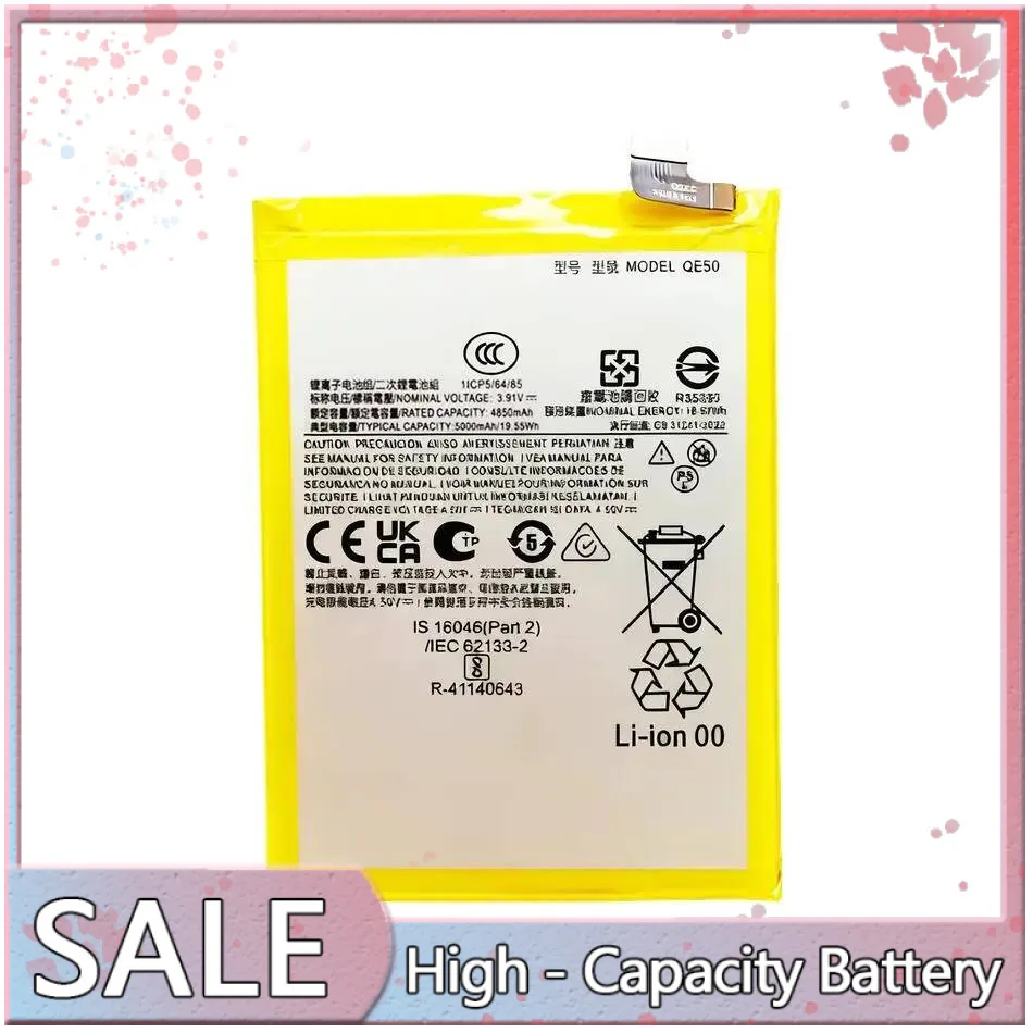 

Premium Replacement QE50 5000Mah For Motorola Moto S50 Neo G85 5G XT2427-4 XT2427-3 Mobile Phone Battery