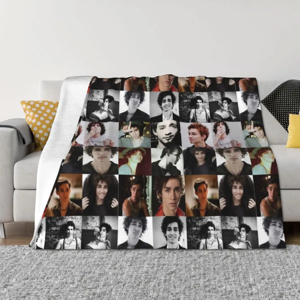 

Robert Sheehan Throw Blanket Decoratives Personalized Gift Flannel Furry Blankets
