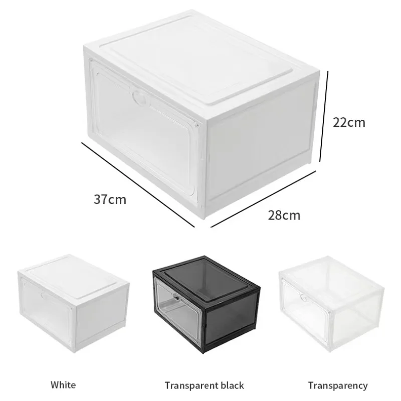 2 Pcs Shoe Storage Box Foldable Shoe Box Acrylic Storage Box Sports Shoe Storage Box Shoe Display Case Shoe Organizer for Closet